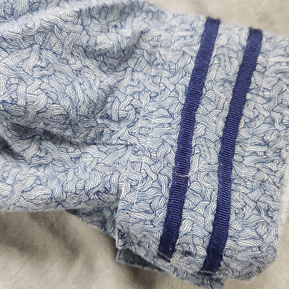 Robert Graham Long Sleeve Shirt‎ SOLIS XL Navy Blue Abstract Weave Pattern - Picture 6 of 9